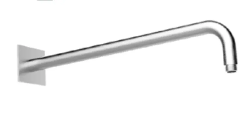 SB Square 316 zidna roka za prho okrogla 35 cm s kvadratno rozeto masivno brušeno 316 nerjaveče jeklo