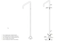 Waterevolution Flow samostojna armatura za umivalnik izliv PVD Gun Metal T1676GME
