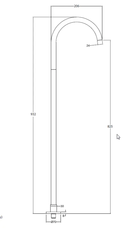 Waterevolution Flow samostoječa umivalniška pipa z izlivom Brušena Medenina T1677LE