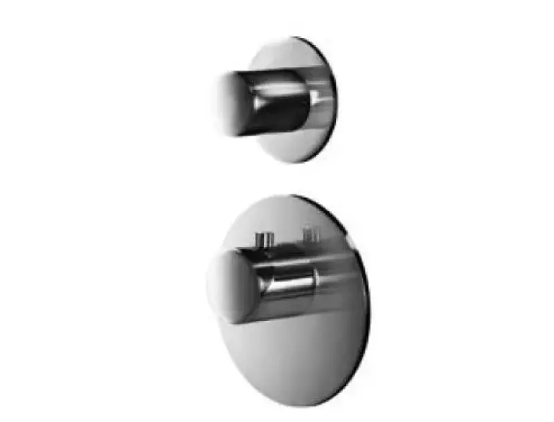 SB okrogel tuš set mat črna vgradnja popoln
