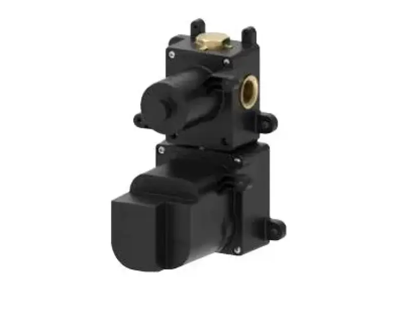 SB okrogel tuš set mat črna vgradnja popoln
