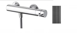 Waterevolution Flow termostat za prho s prho garniturom PVD gun Metal T140TGME