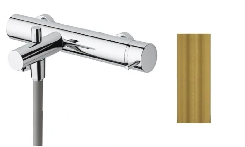 Waterevolution Flow kopalniška pipa z ročno prho iz naravnega medeninastega T130LE