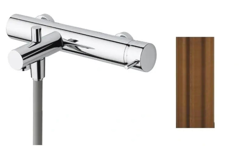 Waterevolution Flow badmengkraan met handdoucheset PVD geborsteld koper T130CPE