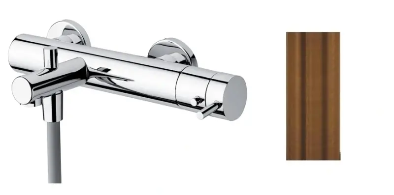 Waterevolution Flow termostatska kopalna pipa s prho PVD brušen bakren T130TCPE