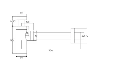 Waterevolution Flow design sifon črna SIF1PR