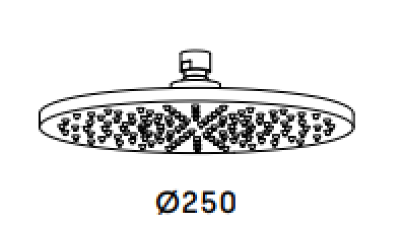 Waterevolution Flow hoofddouche 250 mm v celoti iz nerjavečega jekla T164325IE