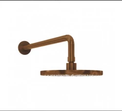 Waterevolution Flow hoofddouche 250 mm met muuraansluiting PVD Koper T164125CPE