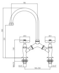 PB classic Nostalgische klassieke keukenkraan Brons met variabele hart afstand 2 gats 18-25cm 1208954352

PB klasična Nostalgijska klasična kuhinjska pipa Bronasta z nastavljivo razdaljo med 