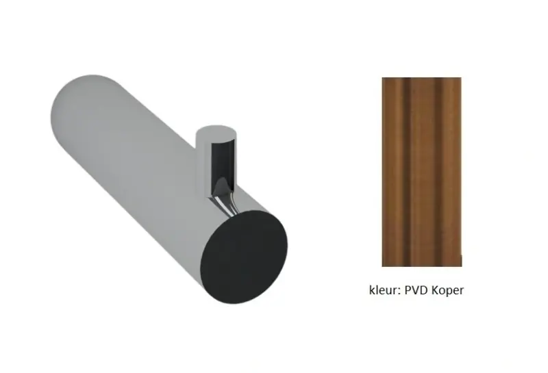 Waterevolution Flow brisačni kavelj PVD brušeni baker A150CPE