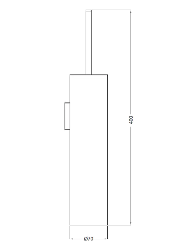 Waterevolution Flow wc-borstelset wand PVD Gun Metal A241GME