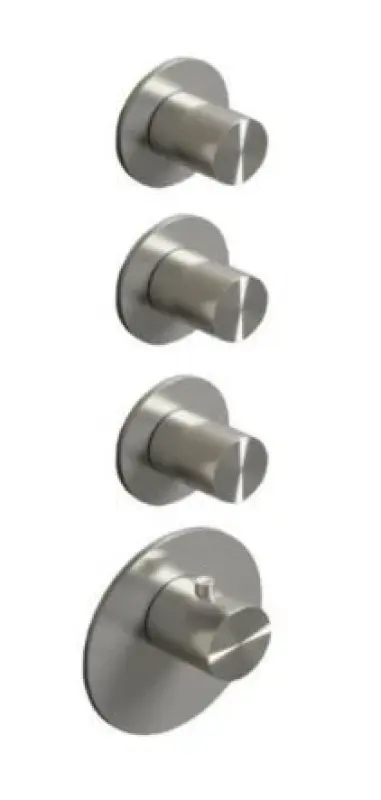 SB 316 AESTHETICS Rond Inbouw thermostatische kraan met 3 uitgangen / 3x stopkraan volledig RVS 1208954963