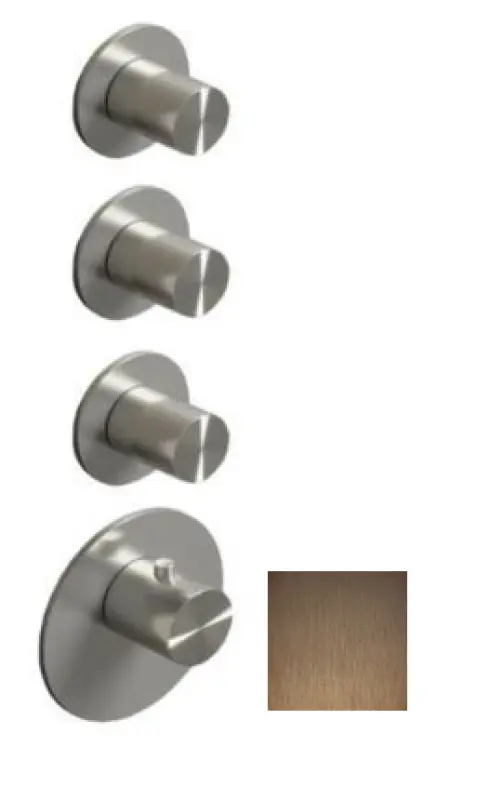 SB 316 AESTHETICS Vgrajena termostatska pipa s 3 izhodi / 3x zaporni ventil PVD brušeni baker 1208954965