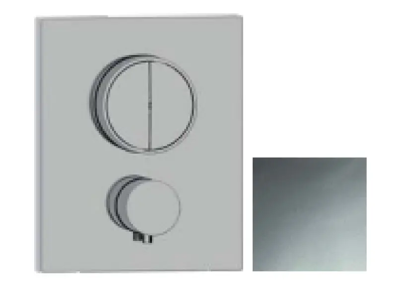 SB Push Square Vgrajeni termostatski ventil z gumbom za preklop in regulatorjem prostornine krom 1208955122