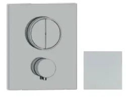 SB Push Square Vgrajen termostatski ventil z gumbom za preklop in regulatorjem prostornine mat bela 1208955127