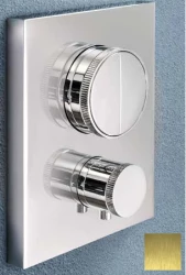 SB Push Square Vgradna termostatska pipa z gumbom za preklop in regulatorjem glasnosti PVD zlata 1208955129