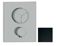 SB Push Square vgradni termostatski ventil z gumbom, 3-smernim preklopnikom in regulatorjem volumna, mat črna 1208955134