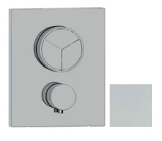 SB Push Square Vgrajena termostatska armatura s potisnim gumbom, 3-smerni preklopnik in regulator volumna, mat bela 1208955135