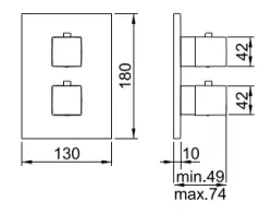 SB Universale Square Inbouw thermostaatkraan met 2 uitgangen chroom 1208955139

SB Universale Square Vgradni termostatski ventil z 2 izhodoma krom 1208955139