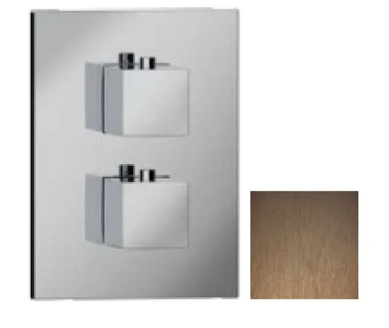 SB Universale Square Vgradni termostatski ventil z 2 izhodi PVD baker 1208955149