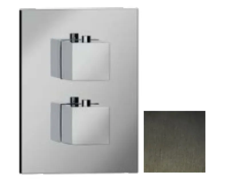 SB Universale Square vgradni termostatski ventil z 2 izhodi PVD gun metal 1208955151