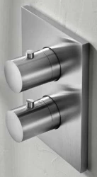 SB Universale Round on Square Inbouw thermostaatkraan met 3 uitgangen volledig RVS 316 1208955196