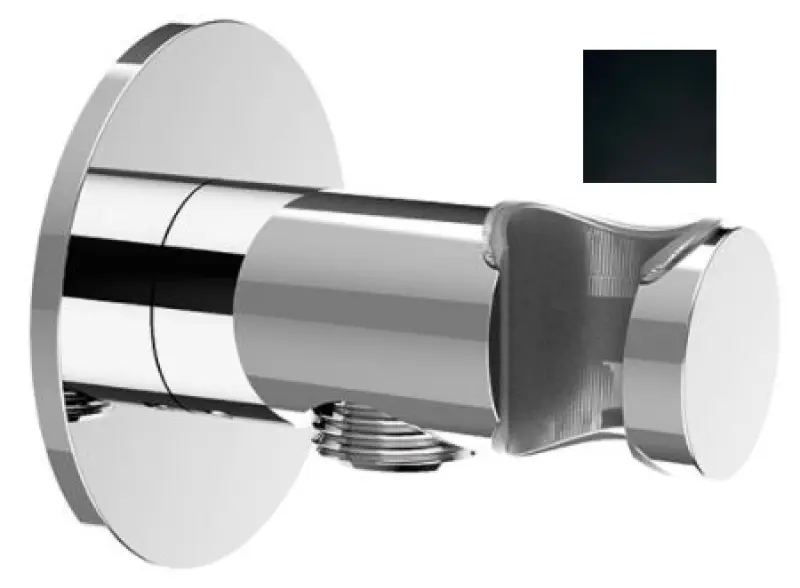 SB Rubinetterie Univerzalni nosilec za ročno prho s dovodom vode mat črna 1208955198