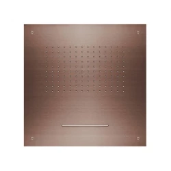 SB Square 316 Deževna prha vgradna z vodnim curkom 50x50cm stropna pršna glava PVD baker 1208955318