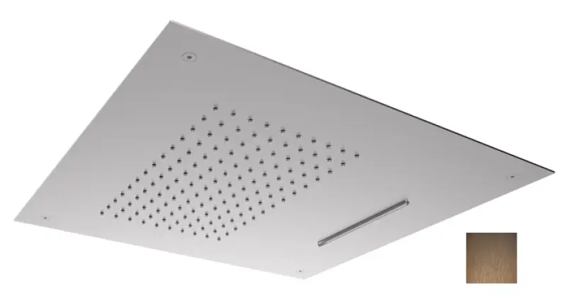 SB Square 316 Deževna prha vgradna z vodnim curkom 50x50cm stropna pršna glava PVD baker 1208955318