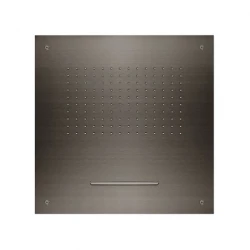SB Square 316 Deževna prha za vgradnjo z vodnim slapom 50x50cm stropna prha PVD gun metal 1208955320