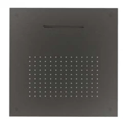 SB Square 316 Vgrajena deževna prha z valovno prho 38x38cm PVD gun metal 1208955326