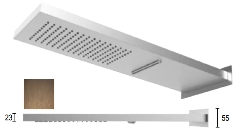 SB Square 316 Deževna prha s stensko povezavo in slap prho PVD baker 1208955330