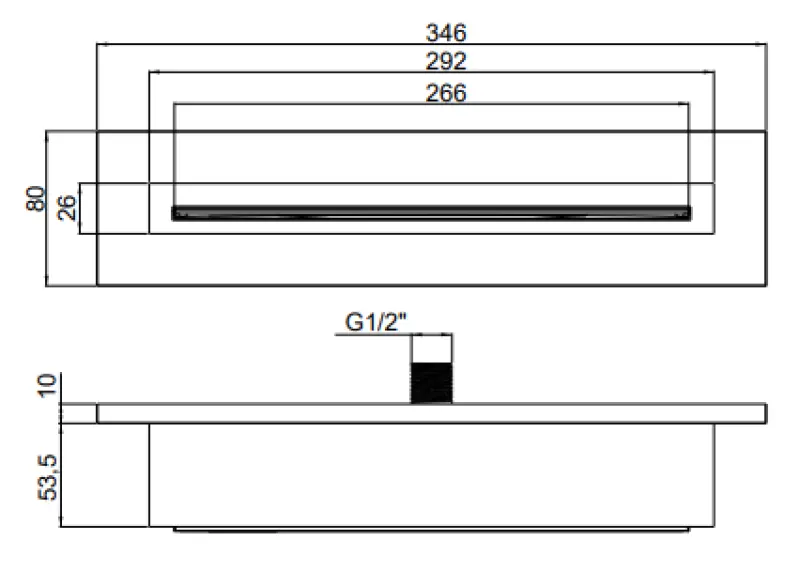SB Waterval 316 baduitloop inbouw volledig RVS 1208955342