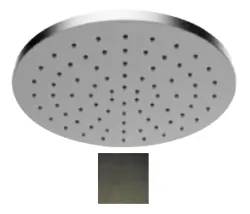 SB Round 316 Regendouche hoofddouche 25 cm PVD gun metal 1208955349