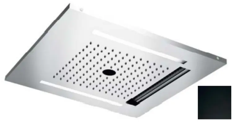 SB Wire-Twist Vgrajena deževna prha s kromoterapijo, mat črna, 1208955378