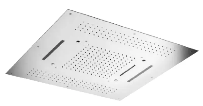 SB Square vgradna deževna prha s 4 vrstami curkov in kromoterapevtsko osvetlitvijo, popolnoma iz nerjavečega jekla 1208955384
