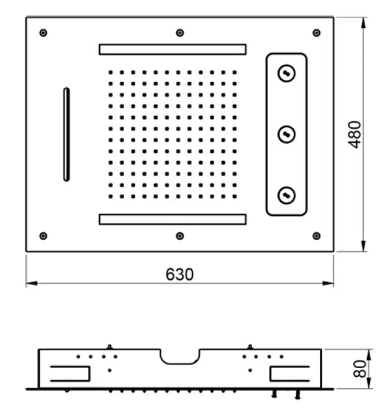 SB Spin Temptation Chromoterapija Deževna prha vgradna mat bela 1208955417