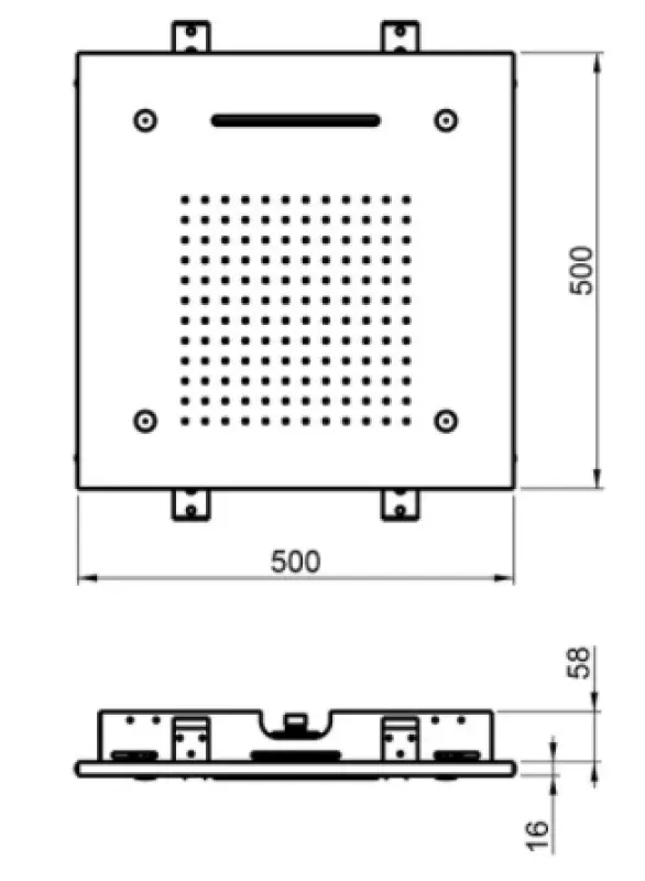 SB Chromoterapija ingebouwde regendouche met 3 stralen 50x50 cm volledig RVS 1208955444