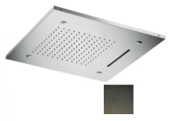 SB Chromoterapija vgradna deževna prha s 3 vrstami curkov 50x50 cm PVD Gun Metal 1208955449