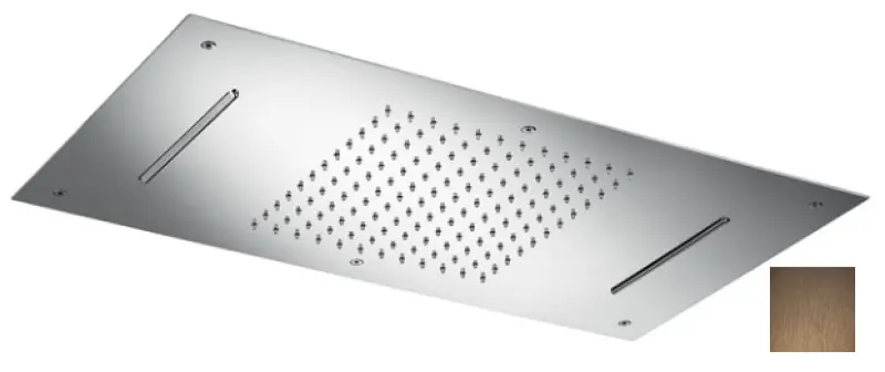 SB Chromotherapy vgradna deževna prha z dvojnim slapom PVD Baker 1208955459