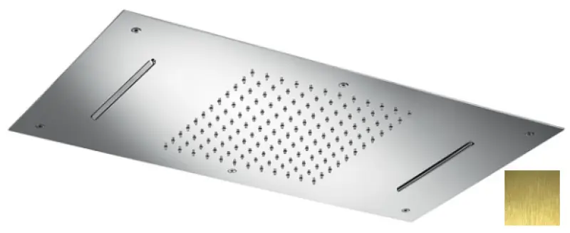 SB Chromoterapija vgrajena deževna prha z dvojno vodno zaveso PVD Zlato 1208955461