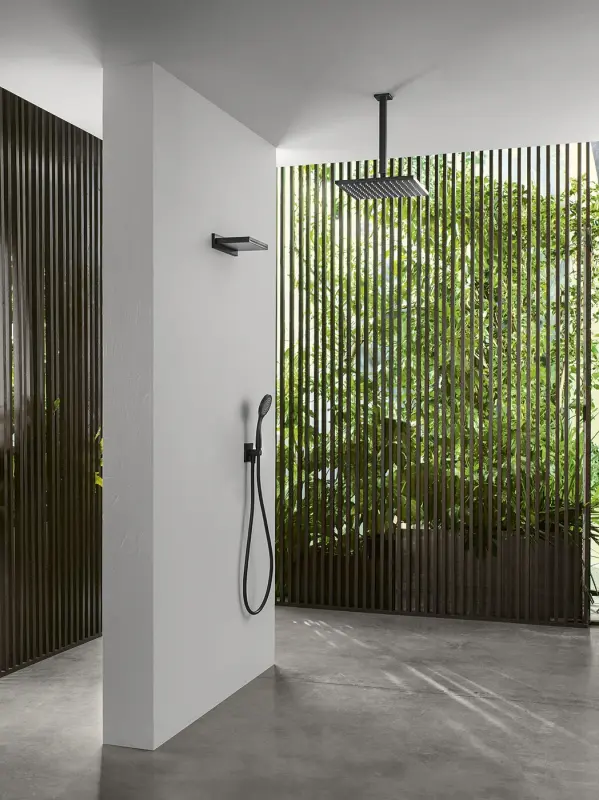 SB Rubinetterie Deževna prha Eco Air varčna kvadratna deževna prha mat bela 25x25cm 1208955529