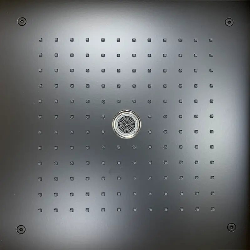 SB vgradna deževna prha strop z icicle ulico 38x38cm Mat Črna 1208955634