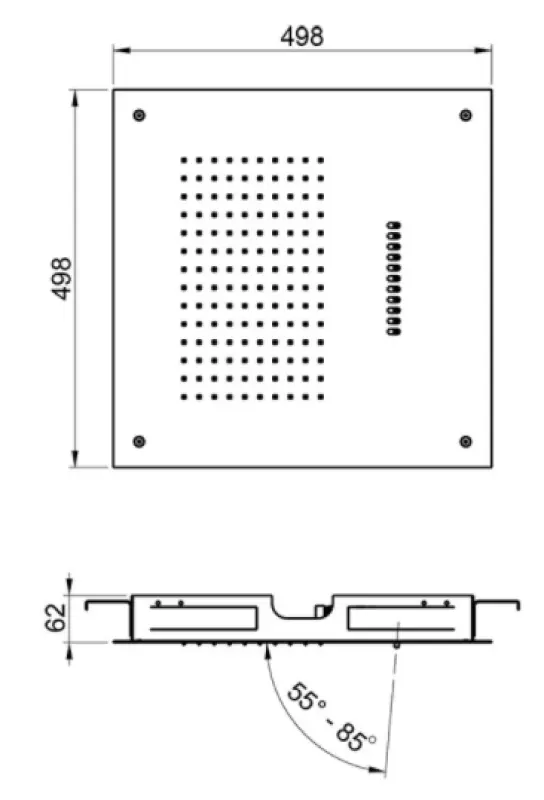 SB Wave Temptation Vgradna dežna prha z 2 curkoma PVD Baker 1208955685