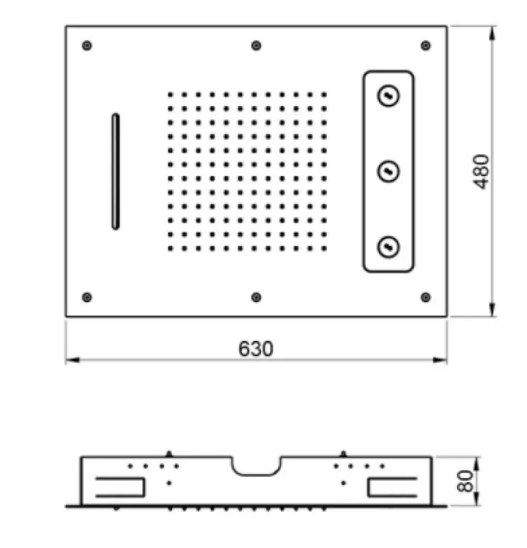 SB Spin Temptation Vgrajena dežna prha s 3 curki Mat Črna 1208955688