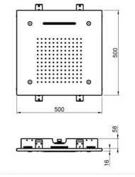 SB Temotion Vgrajena deževna prha s 3 curki PVD Baker 1208955695