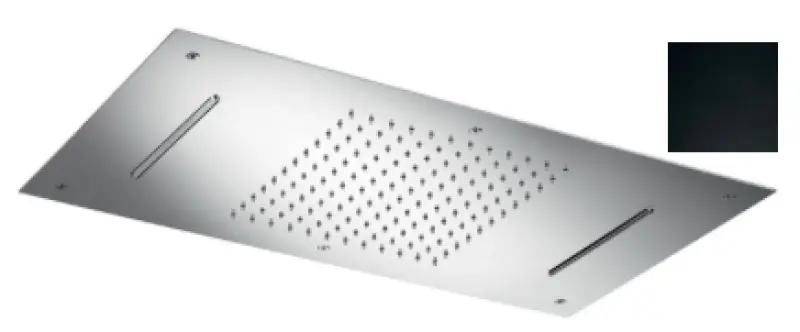 SB Temptation XXL Vgrajena pravokotna deževna prha z dvema curkoma Mat Črna 1208955706