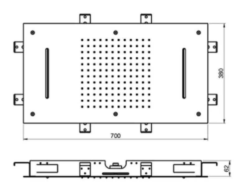 SB Temptation XXL Vgrajena pravokotna deževna prha z 2 curkoma PVD Zlato 1208955710