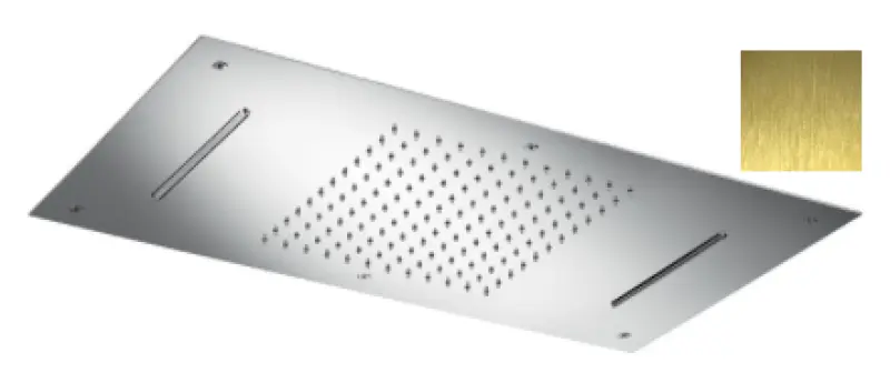 SB Temptation XXL Vgrajena pravokotna deževna prha z 2 curkoma PVD Zlato 1208955710