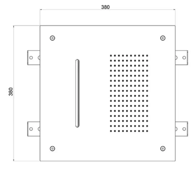 SB Square Deževna prha vgradna 2-curka Mat Črna 1208955755